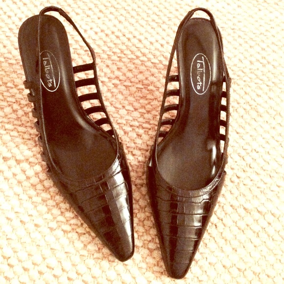 Black Talbots Sling Backs