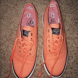Orange Sperry Sneakers