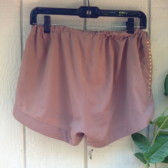Cute brown shorts with gold studs - Picture 2 of 4
