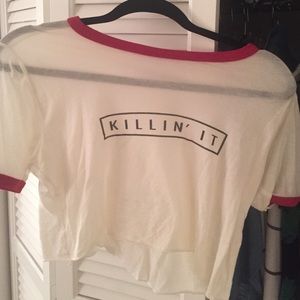 Brandy Melville Killin It Crop Top