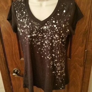Cute vneck speckled tshirt. 2for10$tops