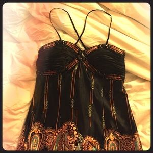 Boho chic silk dress