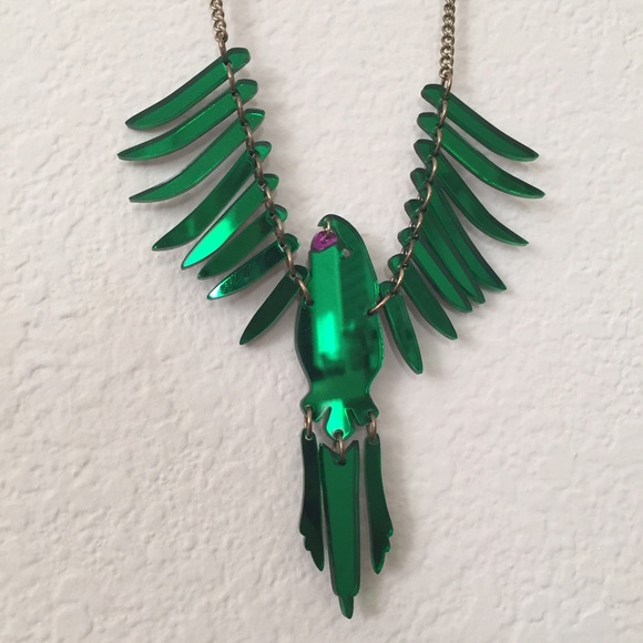 Tatty Devine acrylic parrot necklace