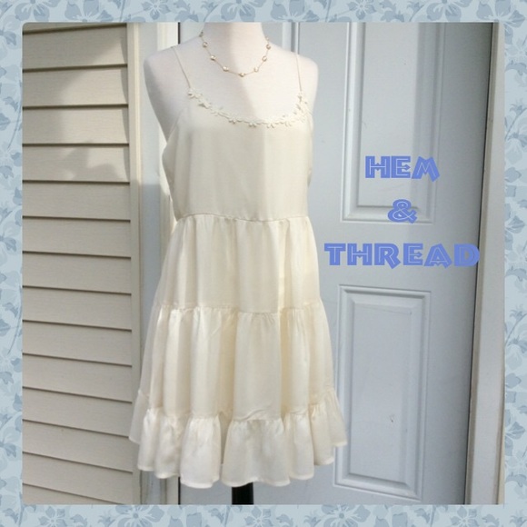 Hem and Thread Dresses & Skirts - New "HEM & THREAD"  Beautiful Creme Ruffle DRESS