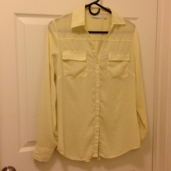 Yellow shirt with buttons-SOLD