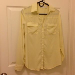 Yellow shirt with buttons-SOLD