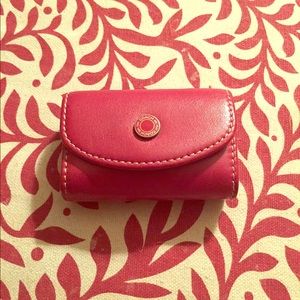 Coach red leather contact lens case