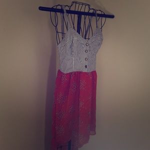 "Love Fire" Nautical High-Low Dress