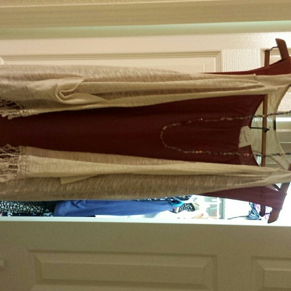 Cream boho fringed vest