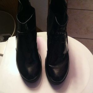 Patent Leather Ankle Boots
