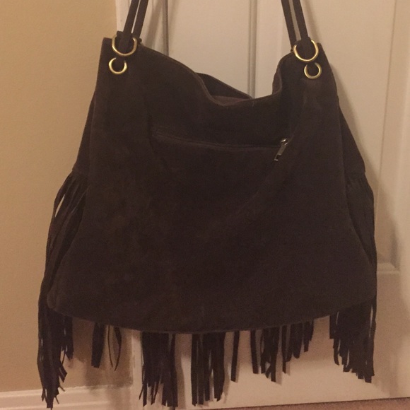 Bags Brown Suede Fringe Purse Tote Bag Poshmark