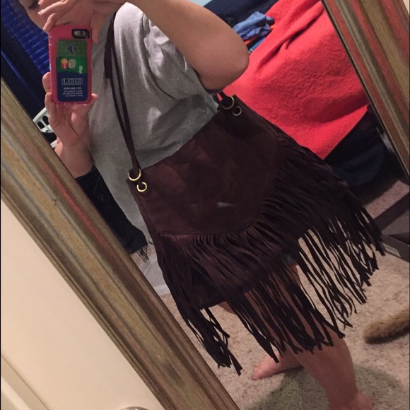 Bags Brown Suede Fringe Purse Tote Bag Poshmark