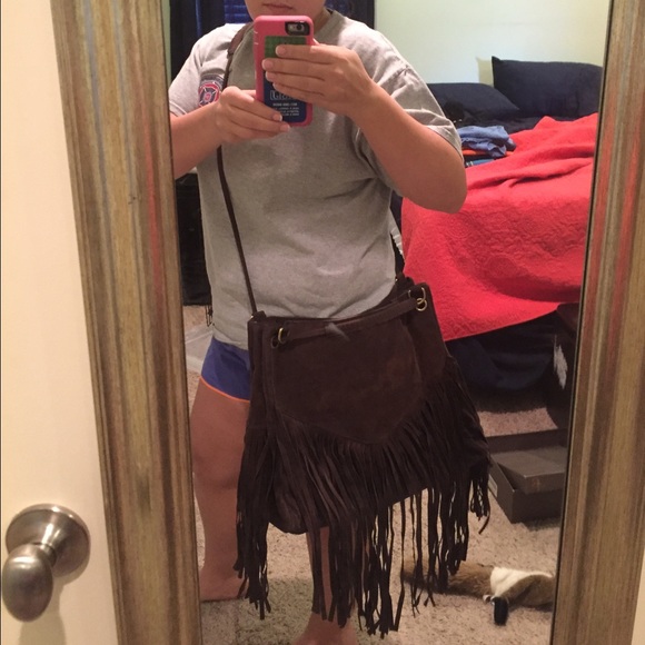 Bags Brown Suede Fringe Purse Tote Bag Poshmark