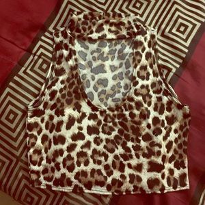 Leopard crop top