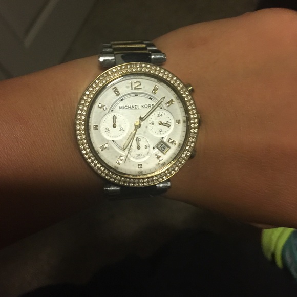 Michael kors two toned watch