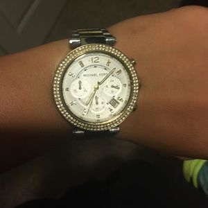 Michael kors two toned watch