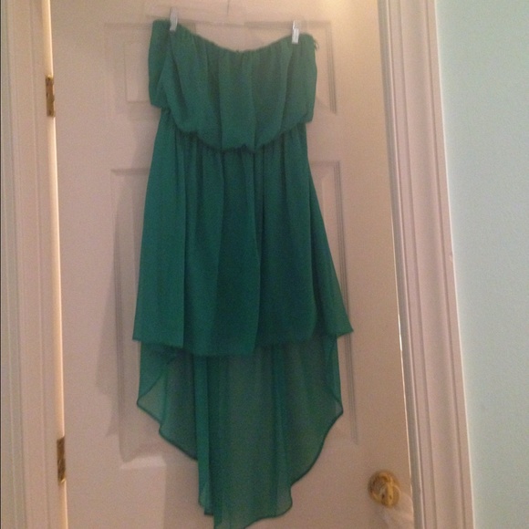 Green High-Low Dress