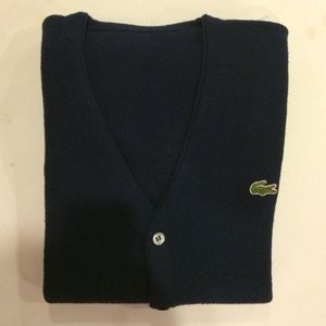 Navy Lacoste cardigan