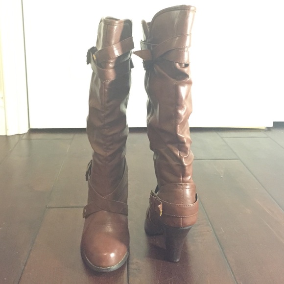 Brown Heeled Boots