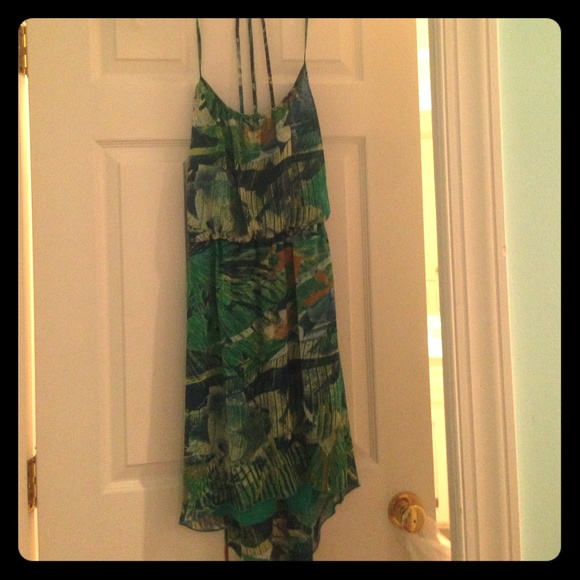 Tropical Green Summer Dress