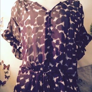 Lauren Conrad sheer chiffon shirt.