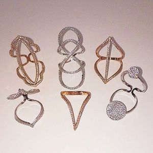 Delicate 14 kt rings in white or rose gold stack