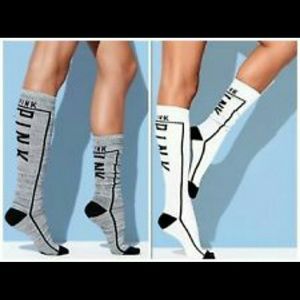 Pink Victoria's Secret knee high socks