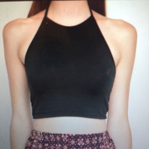 Brandy Melville Black Halter Top