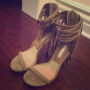 Michael Kors fringe strap heels