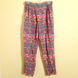 Aztec Print Harem Pants.