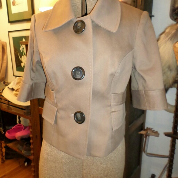 Short Sleeve Khaki Trench Blazer The Limited NWT