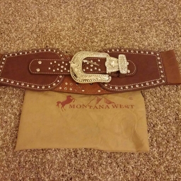 Cowgirl sexy cross belt elastic sides bling