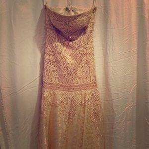 Strapless beaded Sue Wong gown