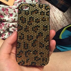 Cheetah print iPhone 4s case.