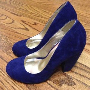 Royal Blue Suede Heels
