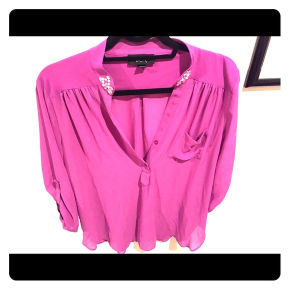 Long Sleeve Embellished Top