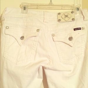 Miss Me Bootcut White Jeans