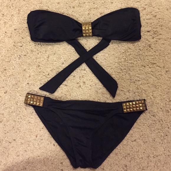 Xhilaration Other - ✨Summer BlowOut Sale✨Black and studded bikini