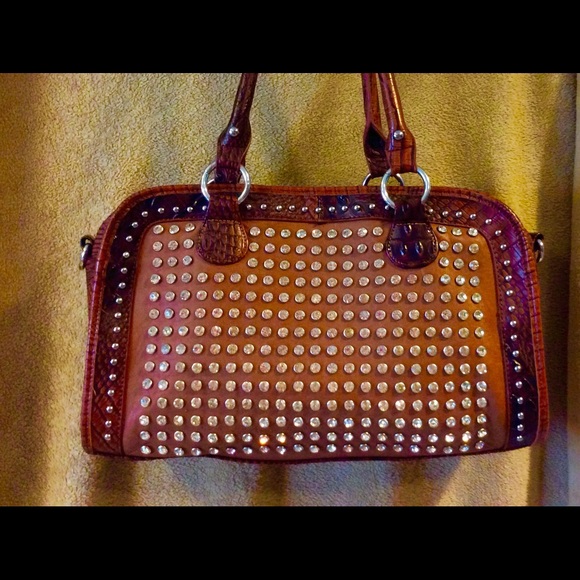 Rhinestone Studded Handbag