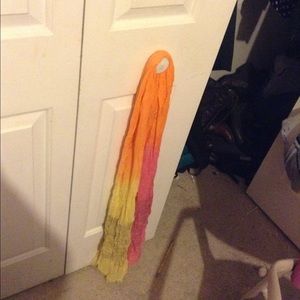 yellow pink and orange scarf