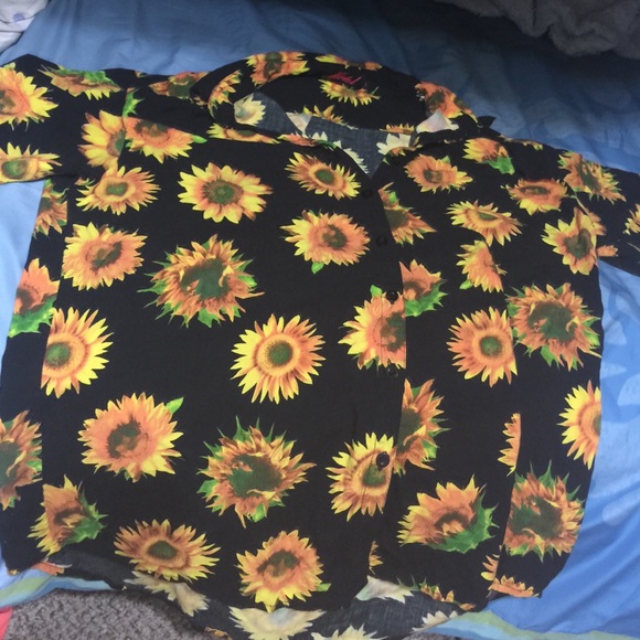 Urban Outfitters button up sunflower tee