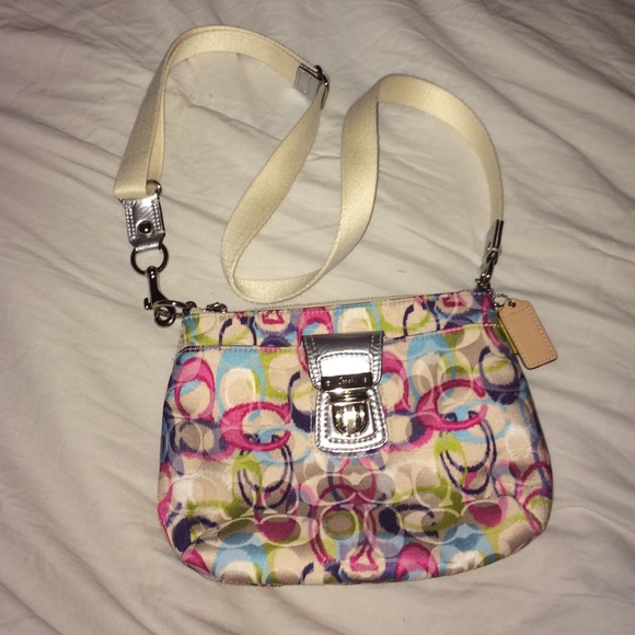 Coach multicolored cross body bag