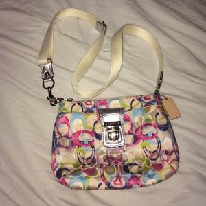 Coach multicolored cross body bag