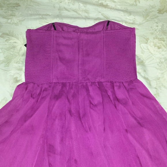 Guess strapless chiffon dress - Picture 3 of 4