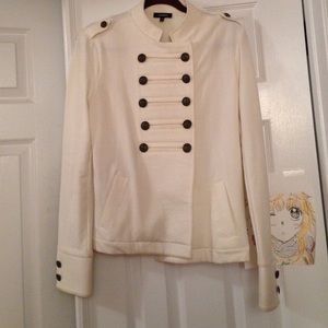 white military pea coat⭐️