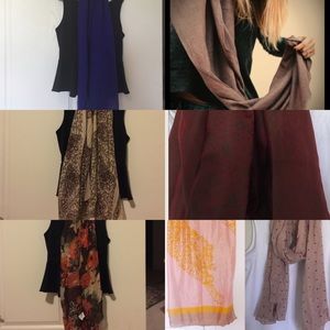 7 scarves bundle