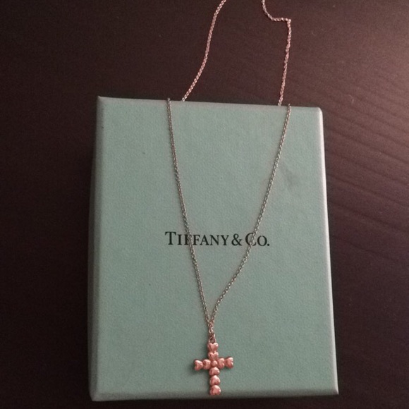 Tiffany and Co heart cross necklace