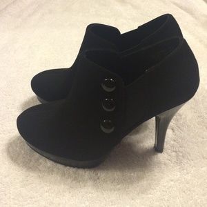 Black booties.
