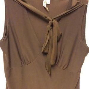 Sleeveless top in mocha