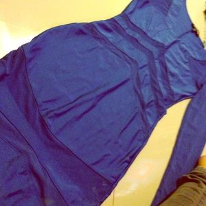 Blue dress with see through parts